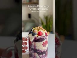 Lemon Blueberry Overnight Oats | Vegan Breakfast or Snack Recipe #plantbased #overnightoats