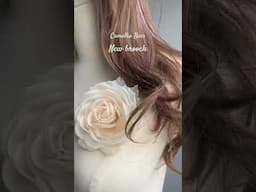 Handmade silk rose brooch by Camellia Bees #handmade #brooch #giftideas