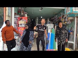 “Modern Nomadic Life: Essential Shopping and Mohammad Reza's Sapling Work in the City🌹🥰
