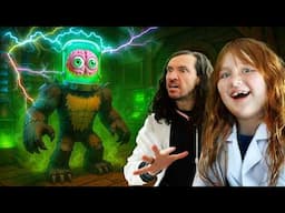 ADLEY makes a ZOMBiE WEREWOLF!! in DEAD RAiLS! Mad Scientist experiment & Survive scary Vampire mobs