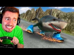 Fugindo do TRALALERO TRALALA no BeamNG Drive!