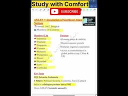ASEAN | Regional Organisations #studywithcomfort #geopolitics #asean