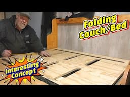 Unique Space Saving Folding Couch/Bed For Cargo Trailer Conversions. Drawer Slides, Piano Hinges.
