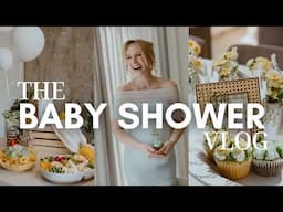 PLAN & ATTEND OUR BABY SHOWER 🐣🩵 Guest gifts, What I Wore & The Main Event #babyshower