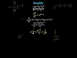 Simplify a Quotient with Negative Exponents
