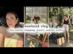 WEEKEND VLOG | flea market shopping, events & summer outfits