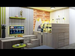 TINY APARTMENT 226sqft ( 21sqm MICRO APARTMENT TOUR ) | SPACE SAVING IDEAS | NOTHING TOO SMALL