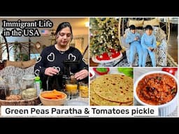 Indian/NRI Mom BUSY/Productive Whole Day Winter Routine! New Kitchen items & Home Essentials Haul!🌲🏡