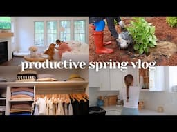 spring vlog | closet organizing, cleaning, gardening