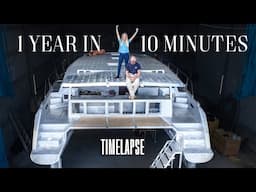 INSANE One Year TIMELAPSE 🤯 Building Our Own Aluminum Catamaran