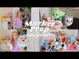 Crochet Market Prep & Inventory! 🧶 My First Market! + Easy No-Sew Amigurumi Ideas