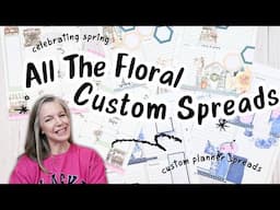 All the Floral Custom Spreads | Custom Planner Layouts with a Floral Twist