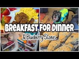 A BREAKFAST KIND OF DAY • Easy Blueberry Scones & Breakfast for Dinner • SUMMER BREAK BEGINS! ☀️