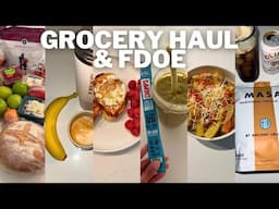 GROCERY HAUL & INTUITIVE FULL DAY OF EATING | plus some sneak peeks of our new garage gym!!!