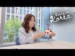 Living in Korea | kbeauty office, lowkey birthday, surprise visitors & book shopping