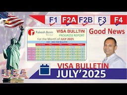 Visa Bulletin JULY 2025, BIG Progress, Family base Green Card F1, F2A, F2B, F3, F4 Visa, Gujarati