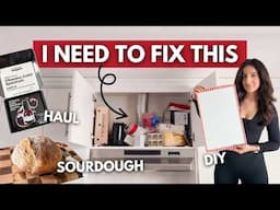 Kitchen ORGANIZATION (I'm ashamed of this)  😅 | summer beach READS & DIY decor