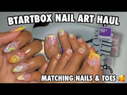 BTARTBOX Nail Haul | Matching X-Coat Nails & Toes | Summer 3D Flower Nails | NEW Pre-French Toe Tips