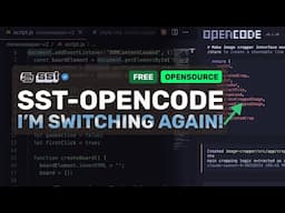 SST-OpenCode: REPLACE Claude Code Now! (Works w/ Claude Max & Pro Plan)