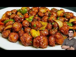 WIFE ने बोला क्या बहार से मंगवाया है ?? एकदम STREET STYLE SPICY Soya Chilli ki RECIPE 🤗🤫