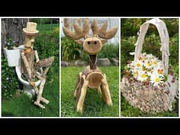 👍 Beautiful Wood Crafts for Garden and Backyard Décor!