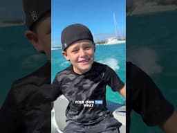 Already learning to drive! #sailingfamily #sailing #dinghy #boatlife #family #ocean