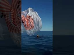 Crew 9 Splashdown In the Gulf of America. #Spacex and #nasa welcome home 4 astronauts. #viralvideo