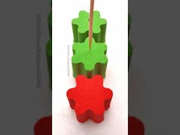 Relaxing ASMR | Kinetic Sand Poking and Cutting 1255 #shorts