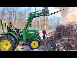 Family Hard at Work in the Alaskan Wilderness/ Remote Alaska Life
