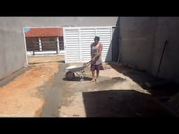 Hoje fui fazer o contrapiso da garagem olha o problema que eu tive
