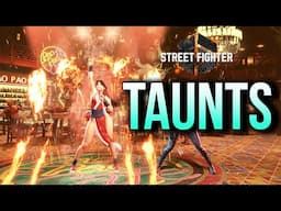 Street Fighter 6 - All Taunts | Season 1 - Season 2 4K 60ᶠᵖˢ