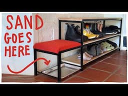 No More Sand in the House! This Shoe rack has a Trick
