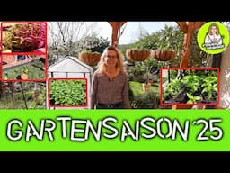 Garten Mitte April -Aussaaten innen und außen, Update Pflanzen Anzucht