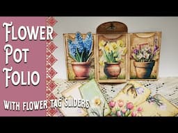 Flower Pot Folio with Spring Bouquet Slider Tags Tutorial