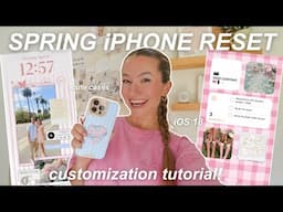 customizing my iphone to be AESTHETIC for april! 🌷 spring iphone customization tutorial