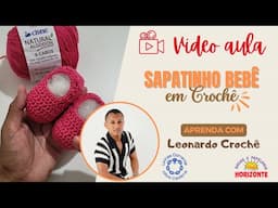 Aula Sapatinho de Bebê em Crochê com o Fio Natural Algodón por Leonardo