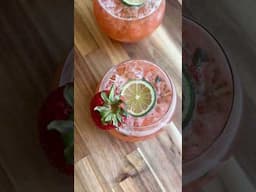 Roasted Strawberry Basil Spritzer