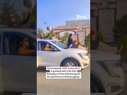 A DSP’s wife in Chhattisgarh is facing flak for using an official vehicle to celebrate her birthday.