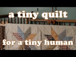 sewing a baby quilt using thrifted fabrics | beginner quilting project