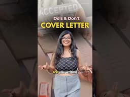 Please Don't do this with cover letter