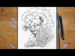 How to Draw Luffy Gear 5 (Full Body) – One Piece Art Tutorial