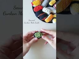 Crochet Seaweed Gunkan Maki Sushi | Amigurumi Tutorial | SpringDay DIY #crochet #crochetkeychain