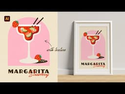 Retro Summer Drink Illustration in Adobe Illustrator (Easy Step-by-Step)