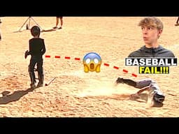 BASEBALL CATCHER TRIPS RUNNER AT HOME PLATE! ⚾️