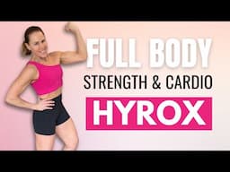 45 MIN HYROX INSPIRED WORKOUT | Full Body  Strength + Conditioning at Home Workout + Weights