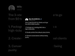 3 step formula my clients use to go from 0 20k a month
