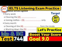 IELTS Listening Practice Test 2025 with Answers | Exam - 744 | ielts listening