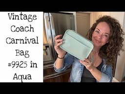 Vintage Coach 1997 Aqua Carnival Bag #9925 Talk