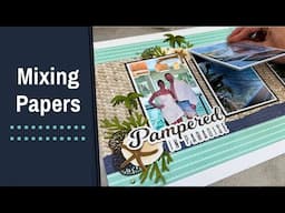 Tropical Vacation 12x12 Double Page Scrapbooking Idea