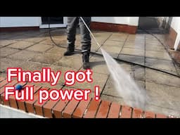My first paid job of my new business patio restoring #diy #pressurewashing #grouting #cleaning